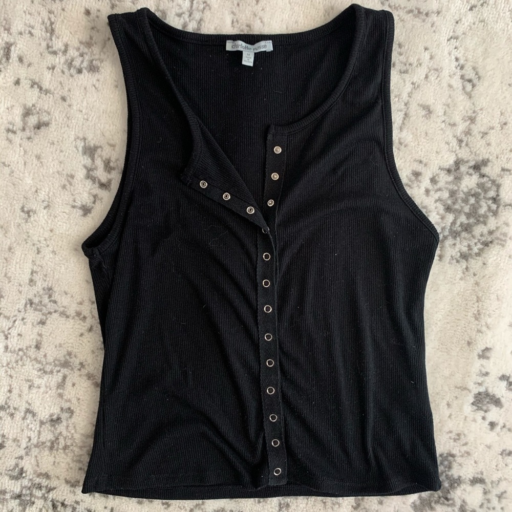 Black buttoned Tank